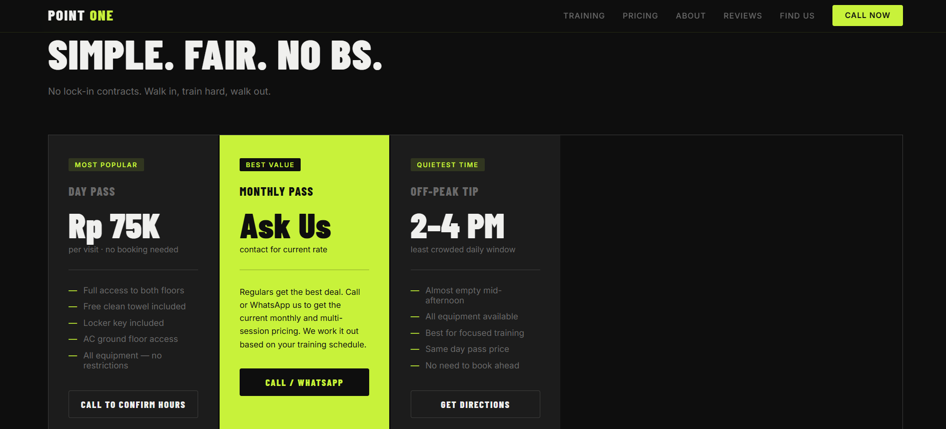 Point One Fitness screenshot